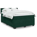 vidaXL Sommier à lattes de lit et matelas Vert foncé 160x200cm Velours