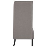 vidaXL Sofa à Dossier Haut Taupe 109x56x121 cm Tissu