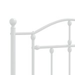 vidaXL Tête de lit métal blanc 100 cm
