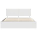 vidaXL Cadre de lit avec tête de lit Blanc 180 x 200 cm Pin massif