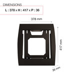 Support grillage rigide & palissade noir mat sablé ral 9005ms