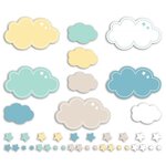 20 formes découpées nuages et étoiles