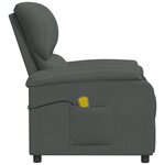 vidaXL Fauteuil de massage Gris foncé Tissu