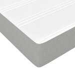 vidaXL Sommier à lattes de lit avec matelas Gris clair 200x200cm Tissu