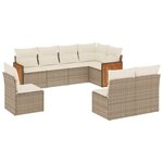 vidaXL Salon de jardin avec coussins 8 Pièces beige résine tressée