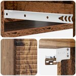 vidaXL Table d'appoint murale 59 x 34 5 x 17 cm Bois d'ingénierie