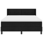 vidaXL Lit à ressorts avec matelas Noir 200 x 140 cm Polyester