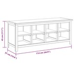 vidaXL Étagère à chaussures 114x37x45 cm Bois de chêne solide