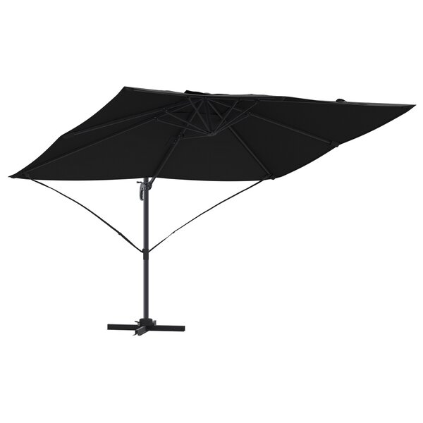 vidaXL Parasol cantilever Roma noir 352x251x260 cm en alu