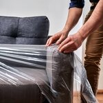 Pack and Move - Housse protection canapé 2 place - 150 x 300 cm - Imperméable et anti-poussière - Fermeture facile