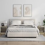 vidaXL Tables de chevet et portes vitrées 2Pièces chêne sonoma 35x37x42cm