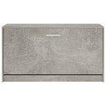 vidaXL Banc à chaussures Gris béton 80x24x45 cm Bois d'ingénierie