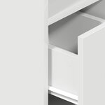 vidaXL Table de chevet avec tiroir blanc 25x31x66 cm