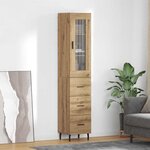 vidaXL Haut Armoire avec tiroir Chêne artisanal 34 5 x 34 x 180 cm