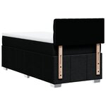 vidaXL Sommier à lattes de lit avec matelas Noir 100x200 cm Tissu