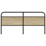 vidaXL Tête de lit chêne sonoma 190 cm acier et bois d'ingénierie