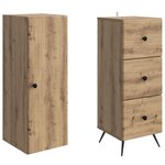 vidaXL Ensemble de Meubles 2 Pièces Chêne artisanal 34 5 x 34 5 x 90 cm