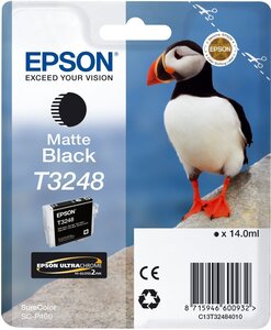 Cartouche d'encre epson macareux t3248 (noir mat)