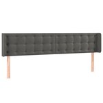 vidaXL Tête de lit avec oreilles Gris foncé 183x16x78/88 cm Velours