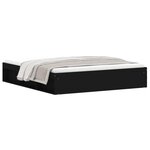 vidaXL Cadre de lit noir 180x200 cm super king