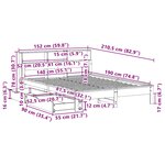 vidaXL Lit bibliothèque sans matelas blanc 140x190 cm bois pin massif