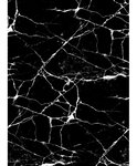 Tapis de salon MARBRE 80 x 150 cm - Noir