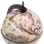 vidaXL Support de vin globe de dessus de table Bois d'eucalyptus Blanc