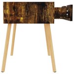 vidaXL Table de chevet chêne fumé 40x40x56 cm Bois d'ingénierie