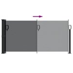 vidaXL Auvent latéral rétractable noir 100x500 cm