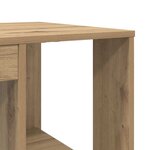 vidaXL Bureau avec Rangement chêne artisanal 130 x 50 5 x 75 cm