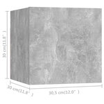 vidaXL Meubles TV muraux 8 Pièces Gris béton 30 5x30x30 cm