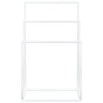 vidaXL Porte-serviettes sur pied Blanc 48x24x79 cm Fer