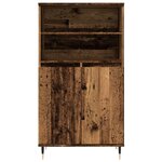 vidaXL Buffet haut vieux bois 60x36x110 cm bois d'ingénierie