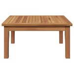 vidaXL Table de Jardin Marron Bois de teck massif