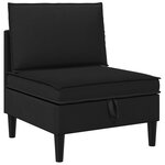 vidaXL Ensemble de meubles pour le salon 3 Pièces Noir Tissu