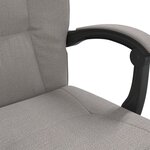 vidaXL Fauteuil inclinable de bureau Taupe Tissu