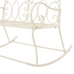 vidaXL Banc de jardin 104 cm Fer Blanc antique