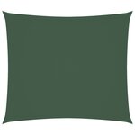 vidaXL Voile de parasol tissu oxford rectangulaire 2x2 5 m vert foncé
