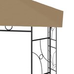 vidaXL Belvédère 4x3x2 7 m Taupe 160 g/m²