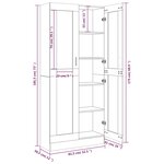 vidaXL Armoire à vitrine Sonoma gris 82 5x30 5x185 5cm Bois ingénierie