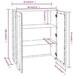 vidaXL Dessus de buffet HAMAR Gris clair 85x35x100 cm Bois de pin