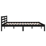 Vidaxl cadre de lit bois de pin massif 160x200 cm noir