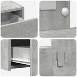 vidaXL Table de Toilette Gris 83 x 40 x 70 cm Bois d'ingénierie