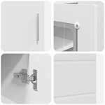 vidaXL Buffet avec étagère Blanc 55 5 x 29 x 100 cm Bois d'ingénierie