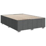 vidaXL Sommier à lattes de lit avec matelas Gris foncé 140x190cm Tissu