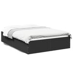 vidaXL Cadre de lit sans matelas noir 120x190 cm