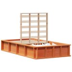 vidaXL Cadre de lit Brun cire 90 x 190 cm Pin massif