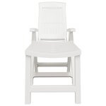 vidaXL Chaise longue blanc plastique