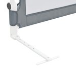 vidaXL Barrière de sécurité de lit d'enfant Gris 120x42 cm Polyester
