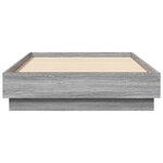 vidaXL Cadre de lit avec lumières LED sonoma gris 90x190 cm